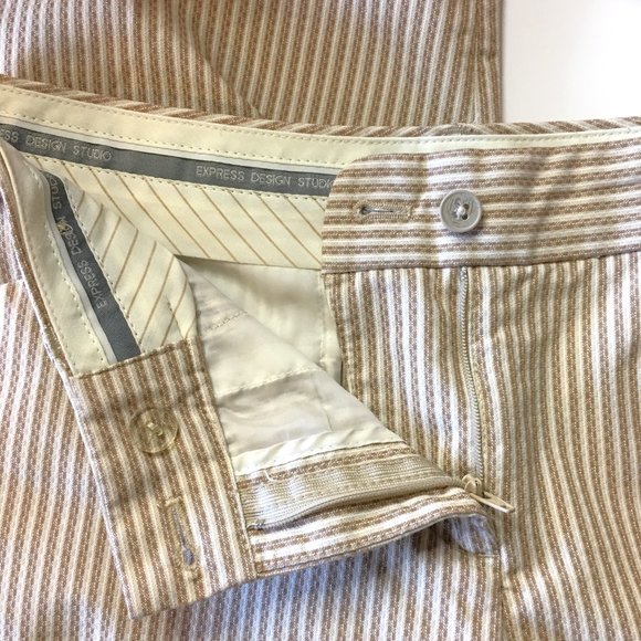 EXPRESS DESIGN STUDIO "City Editor" Striped Bermuda Shorts SIZE 8 - Picture 6 of 11